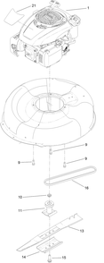 Engine Assembly Diagram and Parts List for 10732 (316000001-316999999)(2016) Lawn Boy Lawn Mower